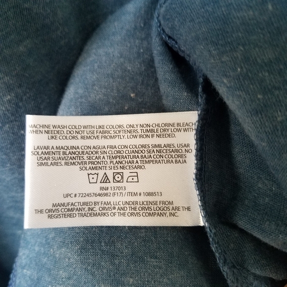 ORVIS Blue 1/4 Zip Longsleeve Pull-over Shirt Top Mens Size Medium - Picture 10 of 12